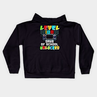 Video Gamer Student 100Th Day Teacher 100 Days Of School Kid Kids Hoodie